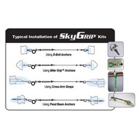 Honeywell SGCA Miller 2 Tie Back Brackets, 2 Chain Connectors And 2 Slider Brackets WIth Hardware For SkyGrip Temporary Horizont